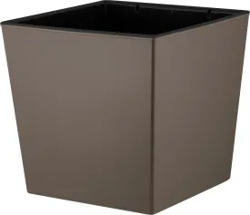 Кашпо, горшки цветочные Горшок для цветов "London. CUBE" 11,6 л /250х250 мм, c дренажной вставкой, французский платан (арт. IG780110105)