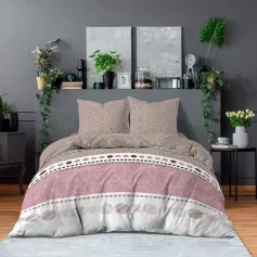 Комплект постельного белья Комплект пост.белья Евро BRAVO Collection нав.70*70 поплин м.261 рис.4616-3+4616а-1 Финдли
