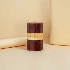 Свеча Свеча формовая "MIRAM HOME. RIBBED" 6*10 см, коричн. (16) (арт. 4027746-10)