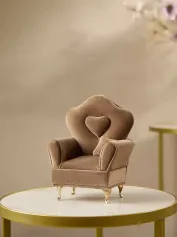 Шкатулки Шкатулка для украшений Arya велюр 23x15x10 Pretty Темно-бежевый