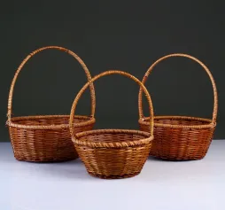 Корзины КОРЗИНА ПЛЕТЕНАЯ D32X13/42 СМ (ЛОЗА,КУКУРУЗА) 4822643