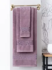 Полотенца для ванной, бани. Полотенце Arya Микро Коттон 50X90 Jewel (Сухая Роза)