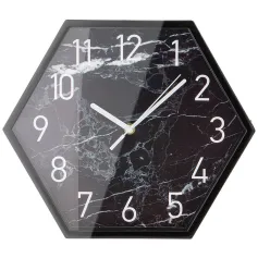 Часы Часы настенные "Marble" 30*30*4,5 см, черн. (арт.220-458)