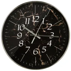 Часы Часы настенные "Marble" 30,5*30,5*4,5 см, черн. (арт.220-490)