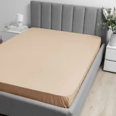 Простынь Простыня на резинке 180/200 "Волшебная Ночь" Caramel mousse