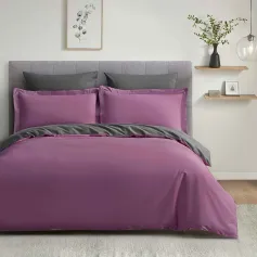 Комплект постельного белья КОМПЛЕКТ ПОСТ. БЕЛЬЯ 1,5-СП. ARYA DAILY 160X220 RIO САТИН ФИОЛЕТОВЫЙ, ТЕМНО-СЕРЫЙ