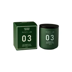 Свеча СВЕЧА "PURITY LAB" NO.3 "ОГУРЕЧНАЯ ДЫМКА И ЭВКАЛИПТ" 7,6Х8,5СМ