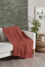 Пледы Плед Arya Хлопок 200x220 Softy Красный