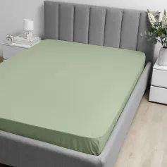 Простынь Простыня на резинке 160/200 "Волшебная Ночь" Smoke Green
