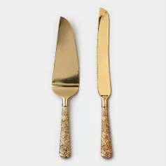 Столовые приборы Набор для торта "Goldy" 2 пр. (нож 27см, лопатка 25 см) 9814674