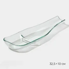 Тарелки, блюда Блюдо сервировочное "Авис" 32,5×10×3,8 см, цвет прозрачный 4981431