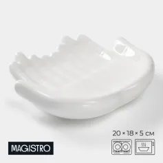 Тарелки, блюда Блюдо Magistro "Ладони" 20х18х5 см, цв. белый 10066654