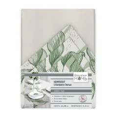 Комплекты столового белья Комплект "Волшебная Ночь" (скатерть 165*200, салф. 35*45-4шт) Калатея Вид 1, Экрю