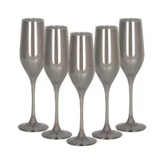 Набор бокалов для шампанского "Селест. Сияющий графит" 6 шт.*160 мл (4/96) (P1564)