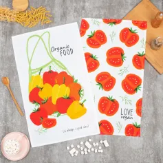 Полотенца, салфетки кухонные Набор полотенец кухонных "Доляна" Love vegan 35х60см-2шт, 100% хл 5423118