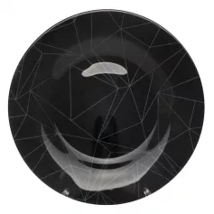 Тарелка "Linea Black" упрочненная 3 цв. 19,5 см. стикер