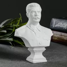 Бюст "Сталин" 13х9х6 см, белый 6255407