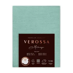 Простынь Простыня на резинке 160/200 "Verossa" Melange борт 30 Emerald
