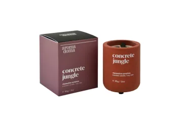 Свеча Свеча "Concrete" "Clementine Sunshine" 6,6х6,6х8см