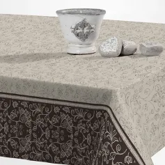 Скатерти, салфетки Скатерть ALBA Уни серо-беж. 120х140 см