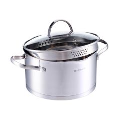 Кастрюли и котлы Кастрюля 3,6 л/ 20 см со сливом, нерж. сталь (арт.НМ 5620)