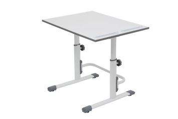 Стол компьютерный/письменный Растущая парта-трансформер Plini kids Simple M1 75*55 см, белый-серый